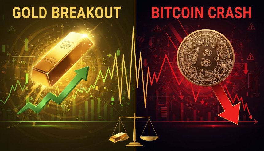  비트코인 $BTC 하락 vs 금 5,000달러 돌파…피터 쉬프 도발에 시장 논쟁 재점화