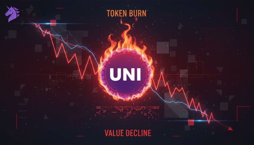  유니스왑, UNI 1억 개 소각에도 6% 하락…수익 기대감 '실망 매물'로 전환