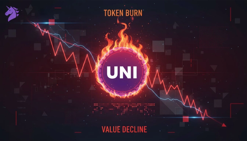 유니스왑, UNI 1억 개 소각에도 6% 하락…수익 기대감 '실망 매물'로 전환