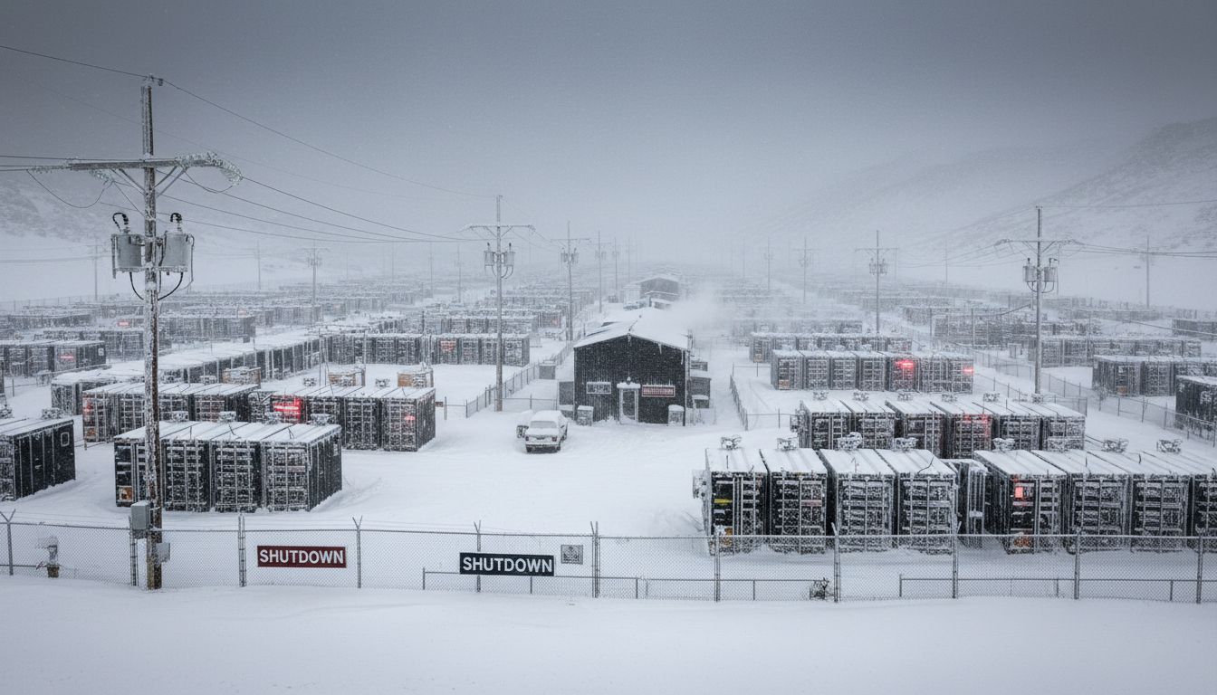 초강력 한파에 비트코인($BTC) 해시레이트 110 EH/s↓…미국 채굴장 대거 가동 중단