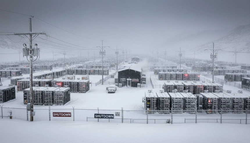 초강력 한파에 비트코인($BTC) 해시레이트 110 EH/s↓…미국 채굴장 대거 가동 중단