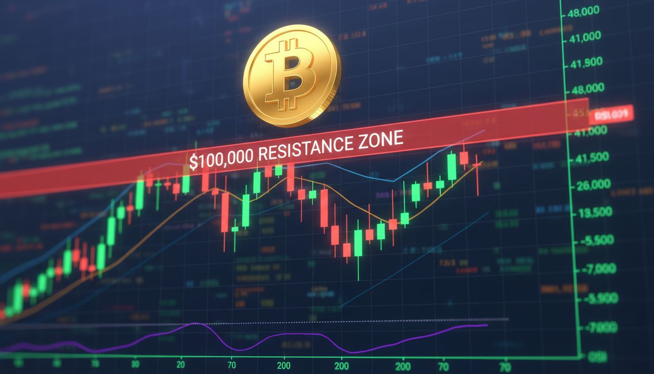 비트코인, 10만 달러 앞두고 정체…기관 부재 속 조정 신호 우려