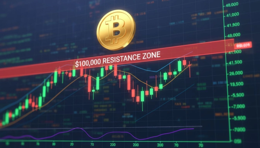 비트코인, 10만 달러 앞두고 정체…기관 부재 속 조정 신호 우려