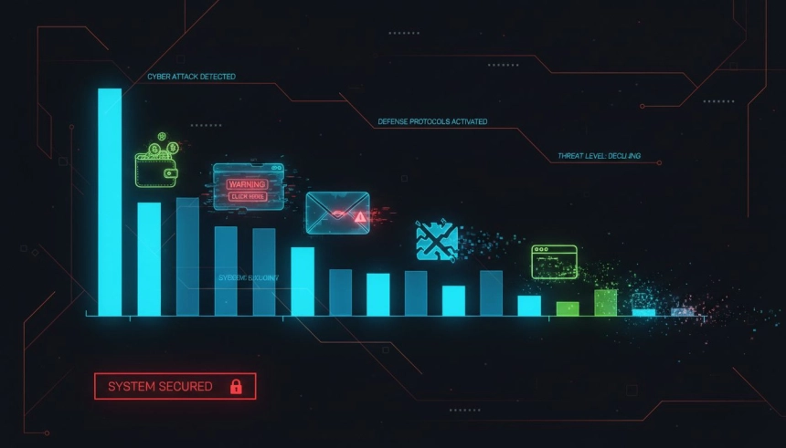 암호화폐 해킹 피해 12월 60% 급감…주소 포이즈닝은 최대 피해 발생