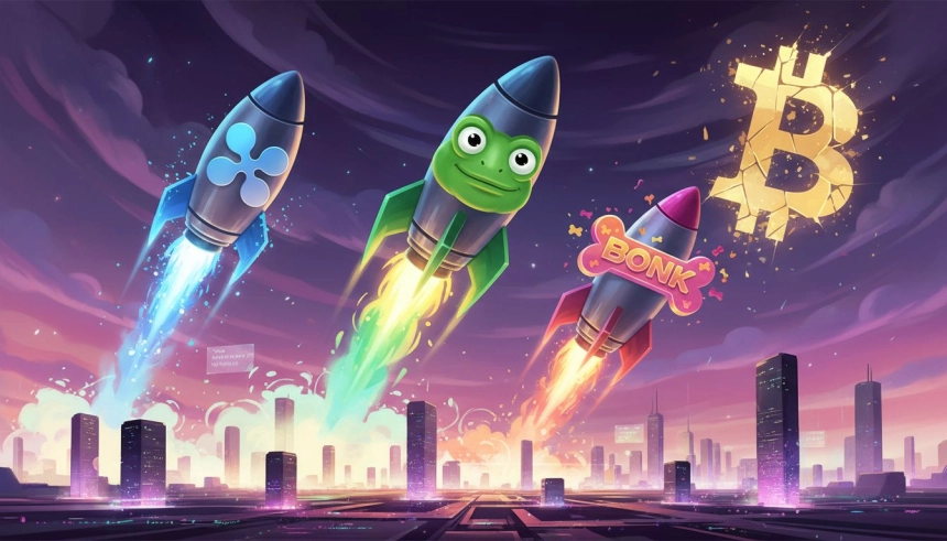XRP·PEPE·BONK, 비트코인 지배력 약화 속 급등…2026 알트코인 랠리 신호탄
