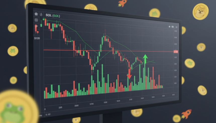  솔라나($SOL), 밈코인 열풍에도 120달러 붕괴…기술적 지지선 무너지며 하락세 확대