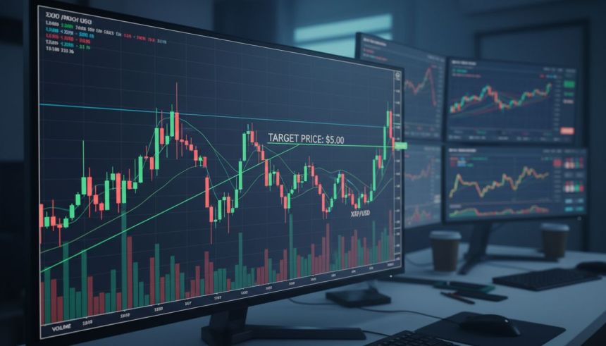  XRP, 컵앤핸들 패턴 완성 시 5달러 돌파 가능성…3.65달러 재도전 분수령