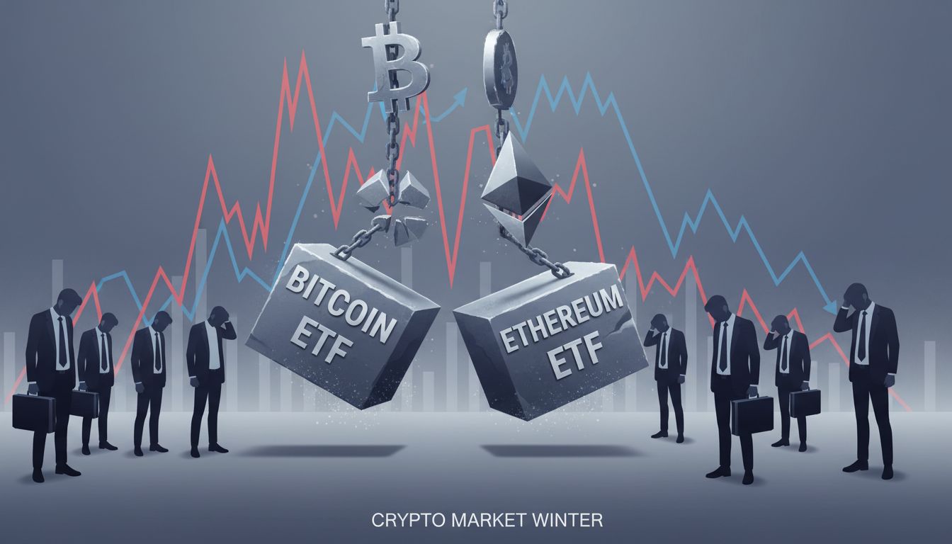 비트코인·이더리움 ETF, 자금 유출 장기화…기관 수요 회복 기미 안 보여