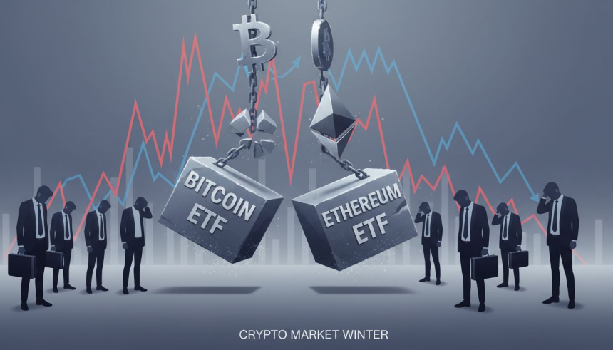  비트코인·이더리움 ETF, 자금 유출 장기화…기관 수요 회복 기미 안 보여