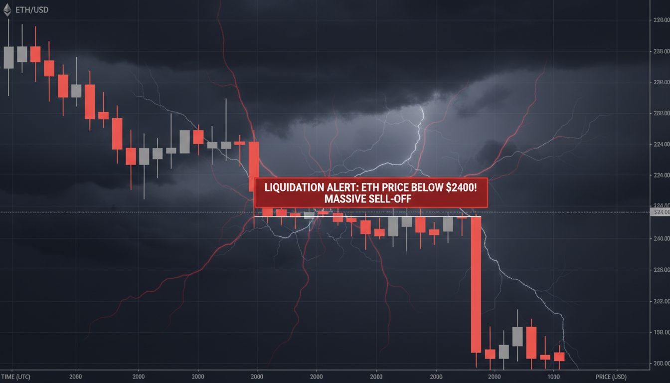 5억 5,000만 달러 청산… 이더리움, 7개월 만에 '2,400달러 붕괴'