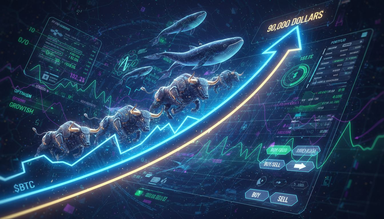 비트코인 $BTC 9만 달러 눈앞…FOMO 심리 확산에 고래·개인 동시 매수