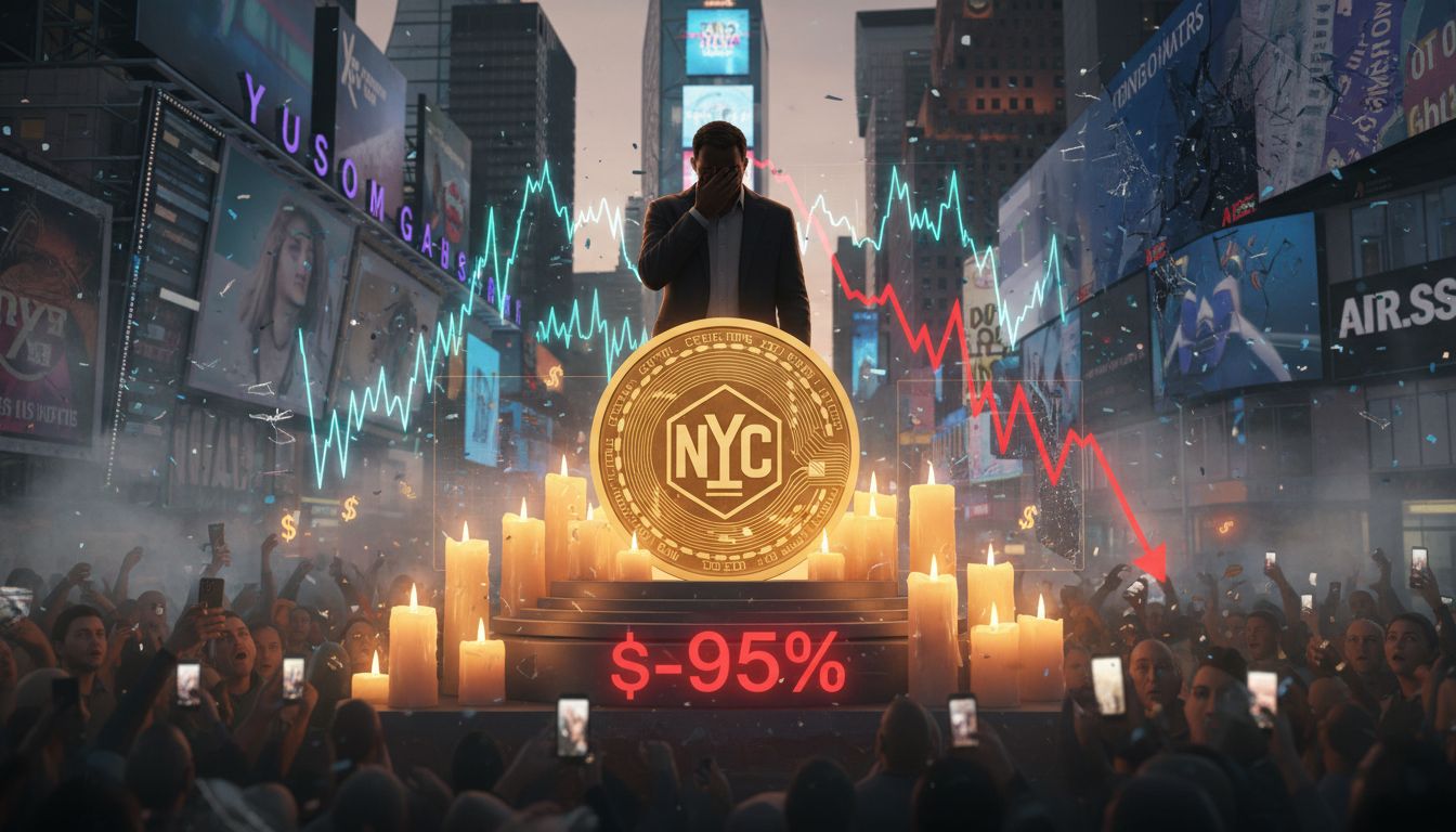 에릭 아담스 지지한 ‘NYC 토큰’ 하루 만에 25억 유동성 증발…러그 풀 의혹 확산