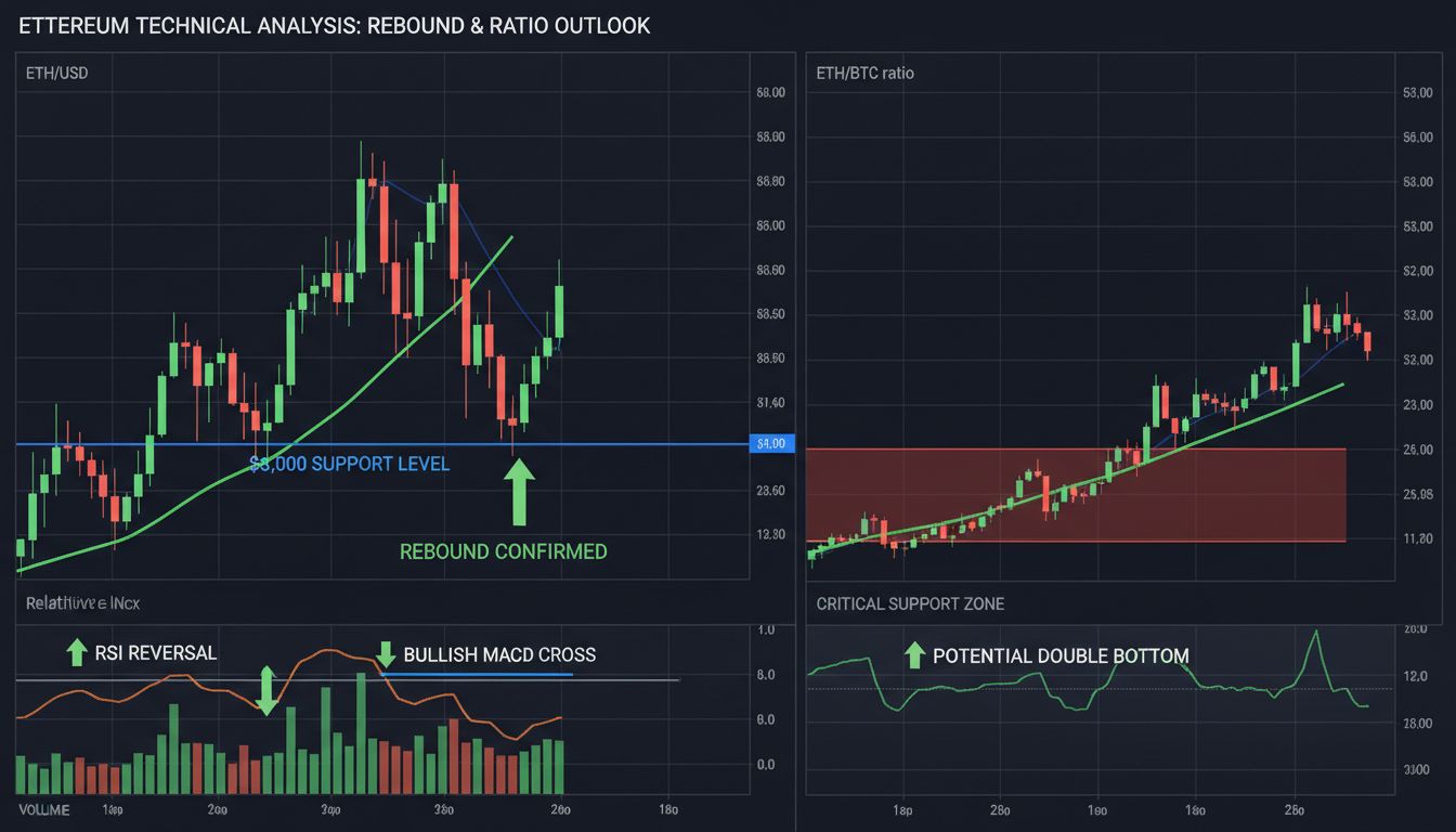 이더리움($ETH), 3,000달러 지지선 방어…ETH/BTC도 주요 분기점 도달