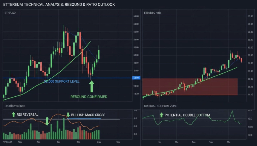 이더리움($ETH), 3,000달러 지지선 방어…ETH/BTC도 주요 분기점 도달