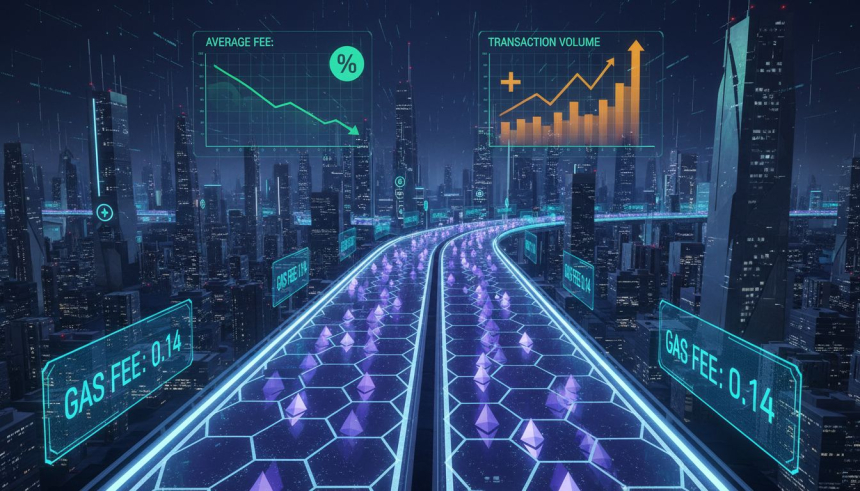  0.14달러로 '90분의 1' 급감… 이더리움 수수료, 사상 최저 왜?