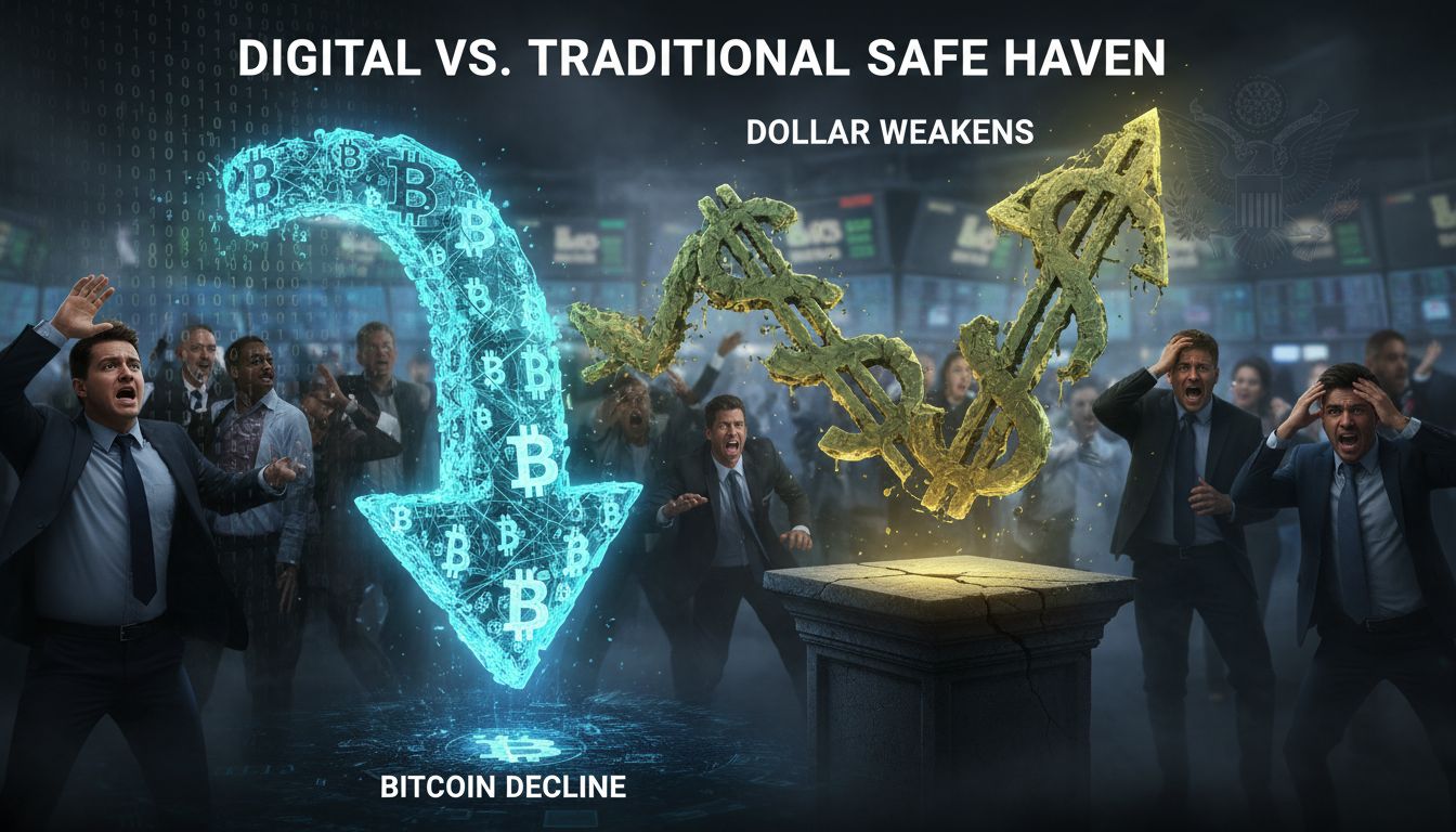 비트코인($BTC), 약달러에도 하락…공포에 흔들리는 시장