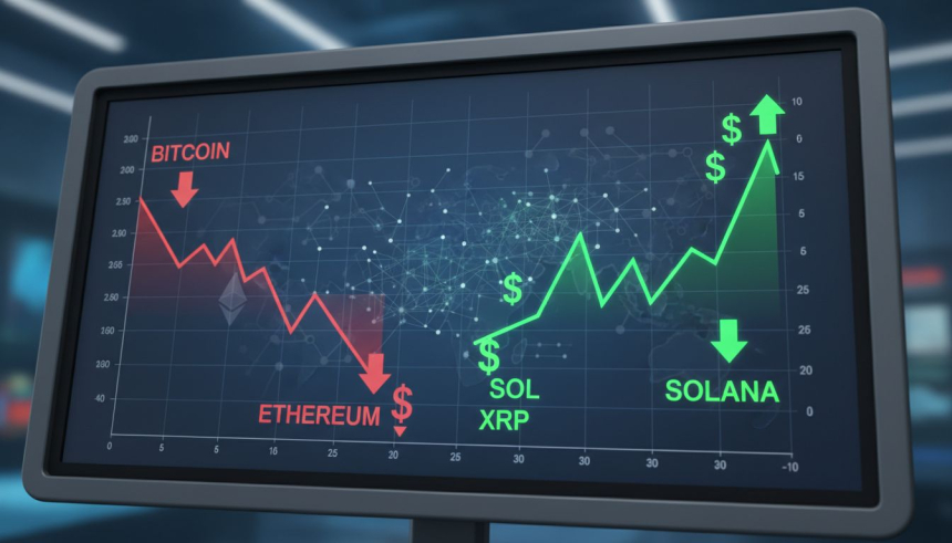  비트코인·이더리움서 6,700억 유출…솔라나·XRP로 방향 전환