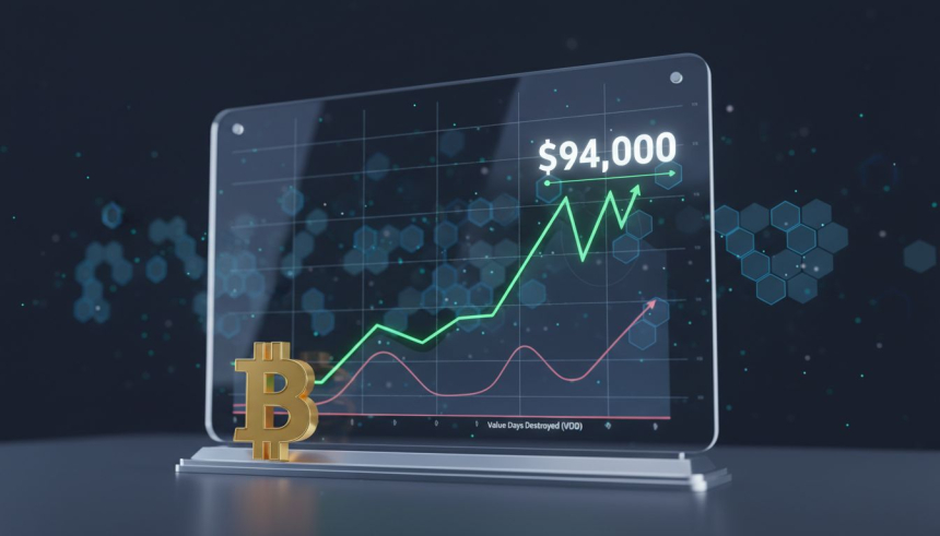  비트코인, 9만 4천달러 저항 재시험... 온체인 지표 'VDD'는 역대 최저로 침묵