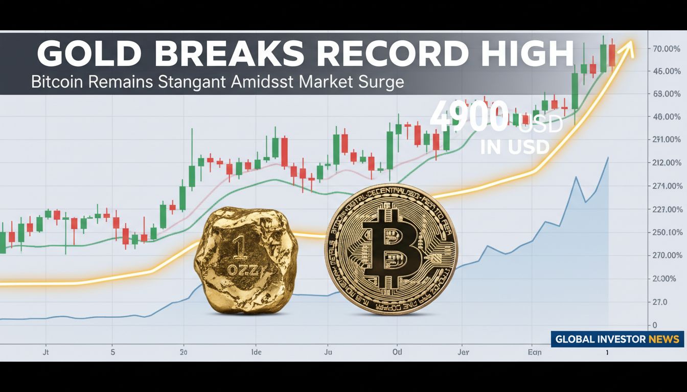 금, 사상 첫 4,900달러 돌파…비트코인 옆에서 안전자산 위상 확고해져