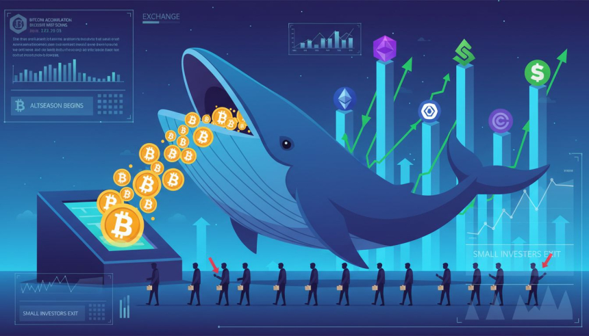  비트코인($BTC)에서 빠지는 개인투자자들...고래 매수세에 알트코인 반등 기대 커진다