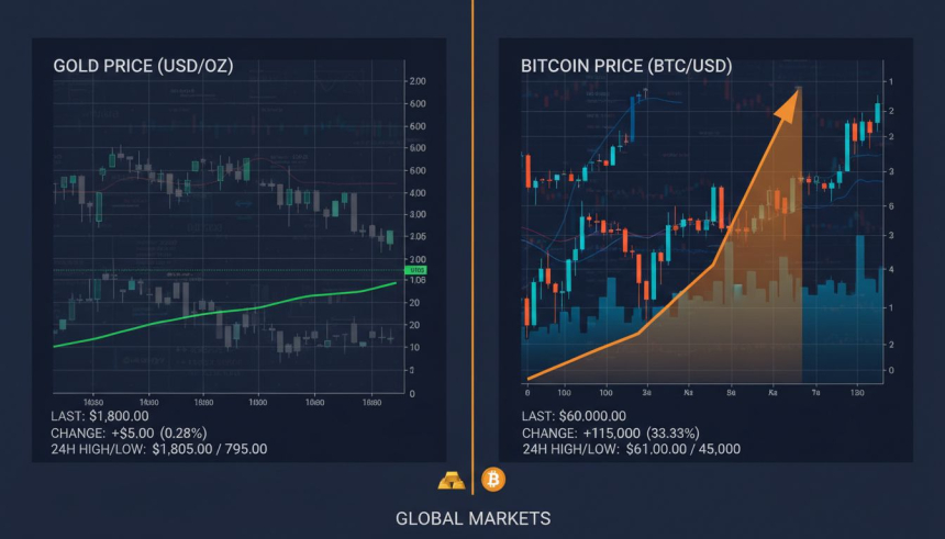  비트코인-금 ‘자금 회전’설, 온체인 분석가 “연동성은 과대평가”