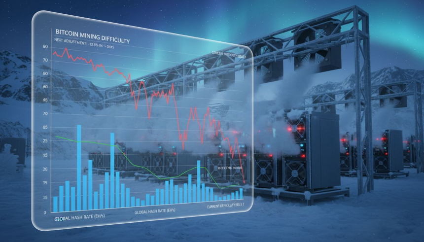  비트코인($BTC) 채굴 난이도 3.3% 하락… 해시레이트 감소세 이어져