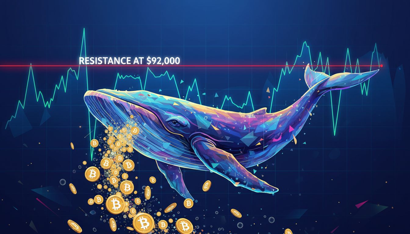 비트코인($BTC) 9만 달러 고점 저항에 '고래' 3.6만 BTC 매도…유동성 압박 작용