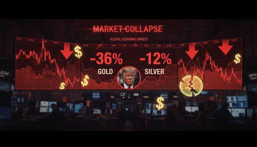  15조 달러 증발… '트럼프 발' 금·은 하루 만에 최대 -36% 폭락