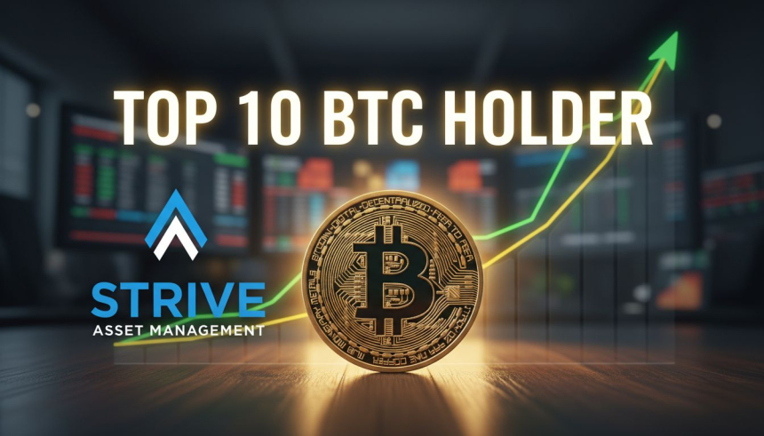  1조 8,813억 원 치 BTC 확보… 스트라이브, 상위 10대 보유 기업 등극