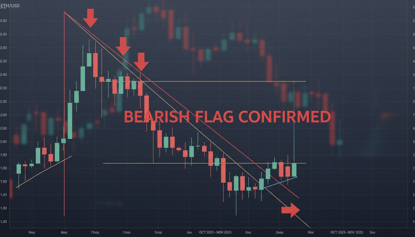 이더리움($ETH) 약세 깃발 경고…2,906달러 못 넘으면 1,666달러까지 추락 가능
