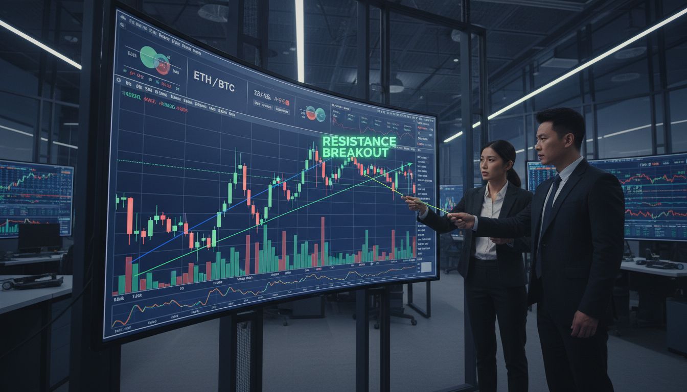 이더리움, 비트코인 대비 반등세… ETH/BTC, 장기 저항 돌파 임박