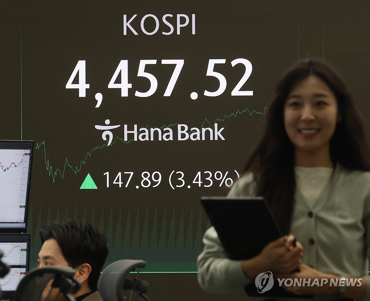 코스피, 사상 첫 4,400 돌파…외국인·기관 쌍끌이에 최고치 경신