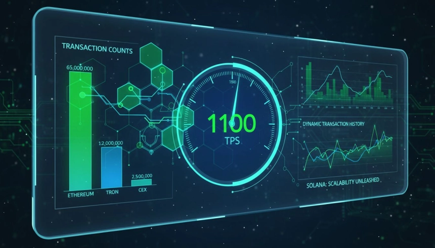 솔라나(SOL), 초당 1100건 TPS·연간 거래량 1.6조 달러… 블록체인 성능 최강 입증