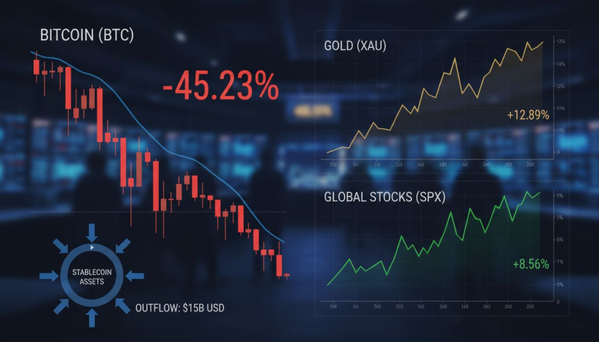 70억 달러 유출…스테이블코인 급감에 비트코인 '유동성 경고등'