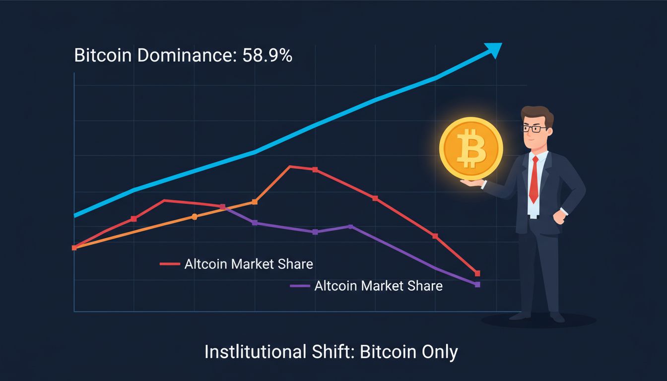 58.9% 비트코인 점유율… '알트코인 시즌', 이번엔 없을까