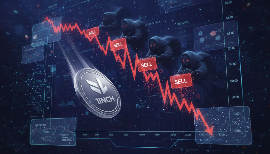  650만 달러 매도에 '사상 최저치'… 1INCH, 내부자 덤핑 의혹 확산