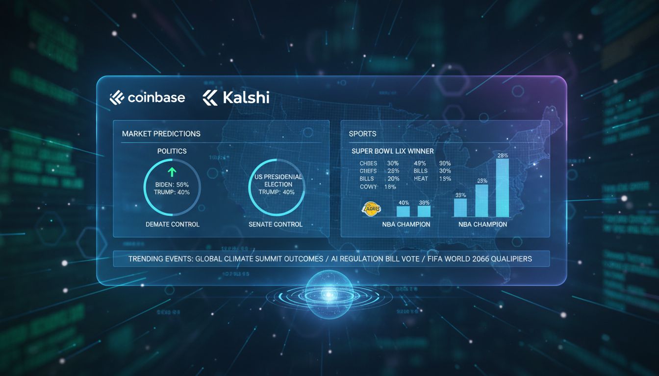 코인베이스, CFTC 승인 받은 칼시와 美 전역 예측 시장 출범