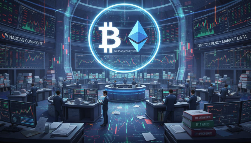  나스닥, 비트코인·이더리움 ETF 옵션 제한 완화 공식 제안…SEC 승인 주목