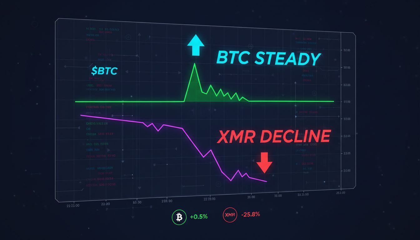 모네로 12% 급락…비트코인($BTC) 9만 5,000달러선 보합세