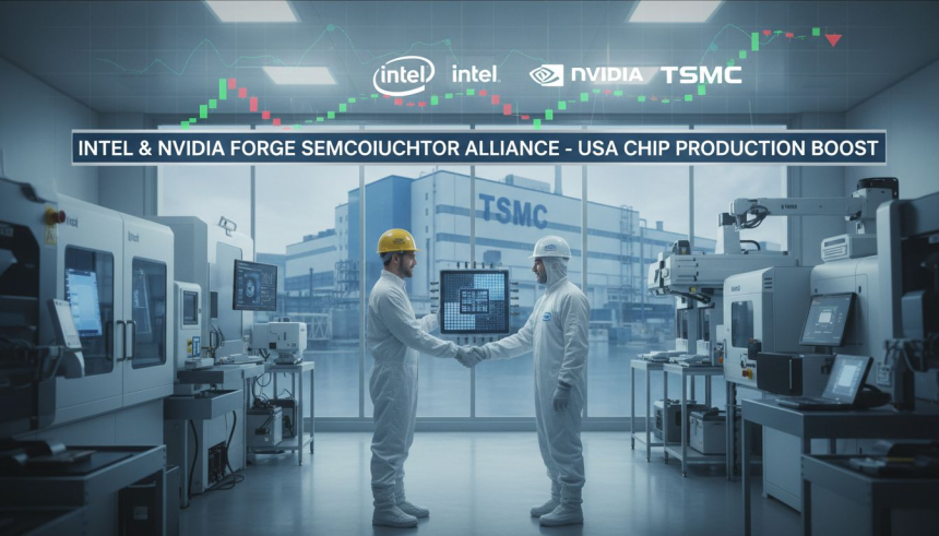  인텔, 엔비디아와 반도체 협력설에 주가 상승…TSMC 의존도 낮추나