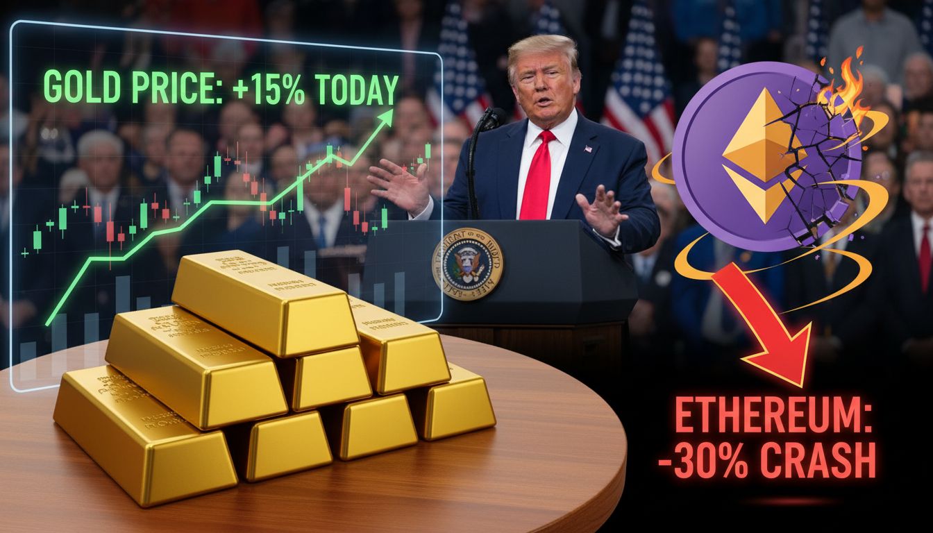 금값 사상 첫 $5,100 돌파…트럼프 관세 경고에 이더리움($ETH) 2,900달러 붕괴