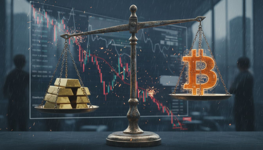  비트코인, 금 대비 가치 '57% 급락'…2017년 수준 근접했다