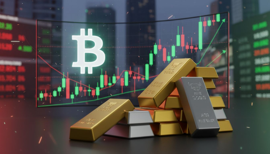  비트코인 $BTC 9만 달러 횡보…금·은은 사상 최고가 돌파