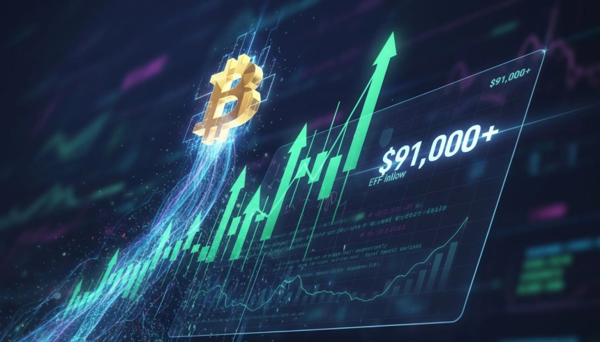 비트코인($BTC) 9만 1,000달러 돌파… ETF 자금 유입에 상승세 본격화
