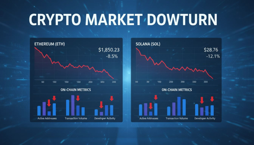  매도 우위 전환… 이더리움·솔라나, 가격 더 빠질까