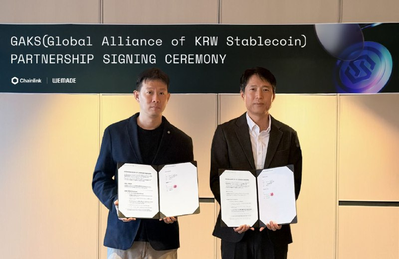 체인링크 랩스, 위메이드가 주도하는 원화 스테이블코인 연합체 'GAKS' 공식 합류