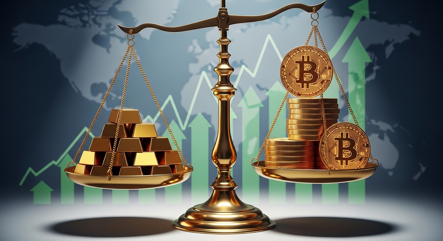 1조 6,500억 달러 폭등… 금, 하루 만에 비트코인 시총 따라잡았다