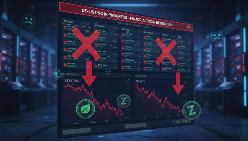 바이낸스, 알트코인 거래쌍 23개 상장폐지…BIO·ZEC 등 급락세