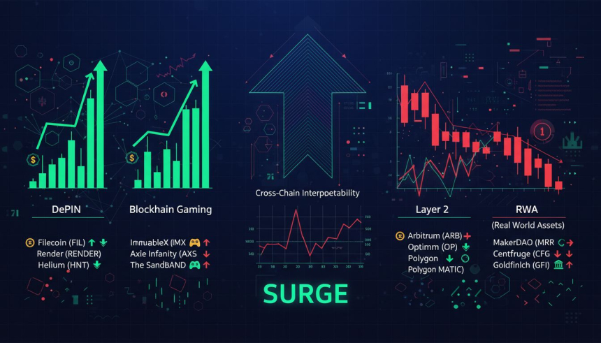 DePIN·Gaming 섹터 연말 급등…장기 약세 딛고 12% 이상 반등