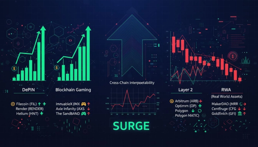 DePIN·Gaming 섹터 연말 급등…장기 약세 딛고 12% 이상 반등